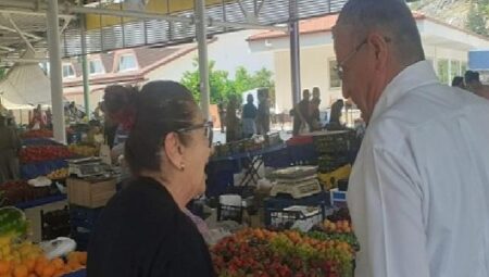 Başkan Topaloğlu Çamyuva pazarında