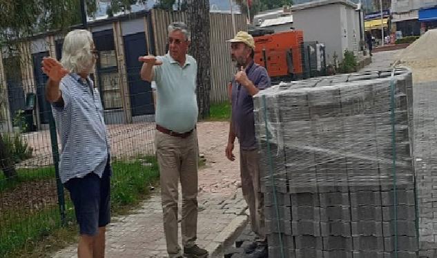 Başkan Topaloğlu Beldibi’nde yol çalışmalarını inceledi