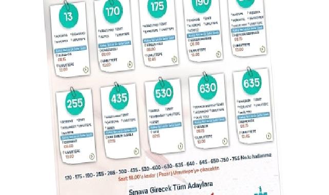 Kocaeli Büyükşehir’den YKS için ücretsiz ulaşım