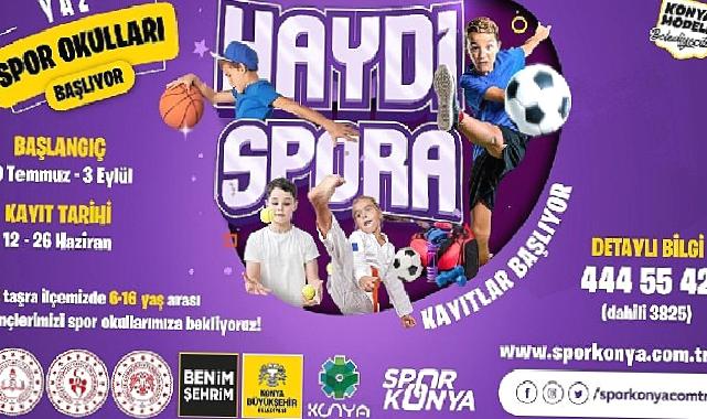 Konya Büyükşehir’in 28 İlçedeki Yaz Spor Okulları’nda Kayıt Heyecanı Devam Ediyor