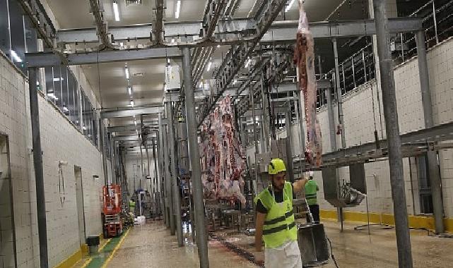 Modern kesimhanede tekbirlerle kesim yapılıyor