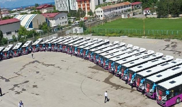 Van Büyükşehir Belediyesi 27 Yeni Otobüs Aldı