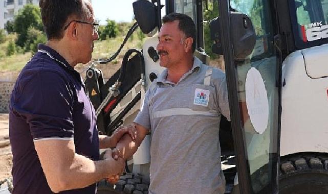 Başkan Savran çalışma alanlarında incelemelerde bulundu 