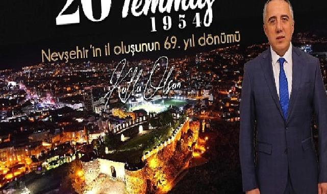 Başkan Savran’ın Nevşehir’in il oluşunun 69. Yıl dönümünde mesaj 