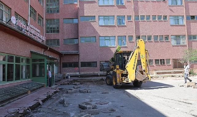 Devlet hastanesi’nin çevresi yenileniyor 