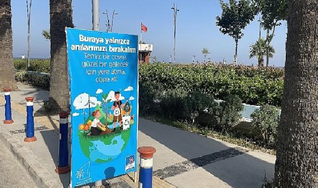 Temiz bir çevre için yere atma, çöpe at