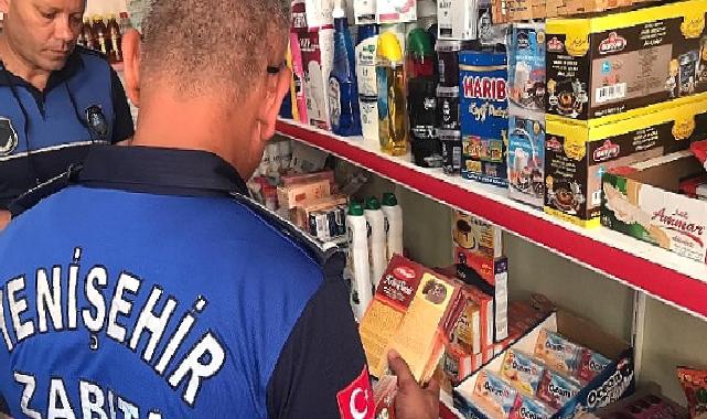 Yenişehir Belediyesi zabıtası denetimlerde tarihi geçmiş ürünler tespit etti