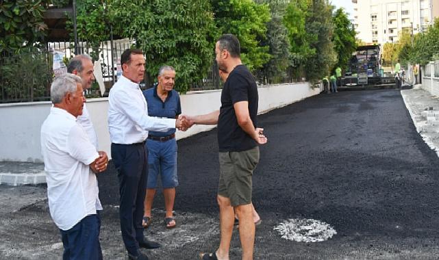Başkan Özyiğit, yol yapım çalışmalarını yerinde inceledi