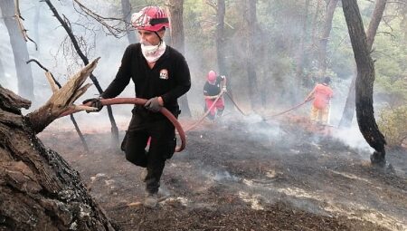 Kadıköy Belediyesi ekipleri Çanakkale’deki yangında soğutma çalışmalarına destek veriyor