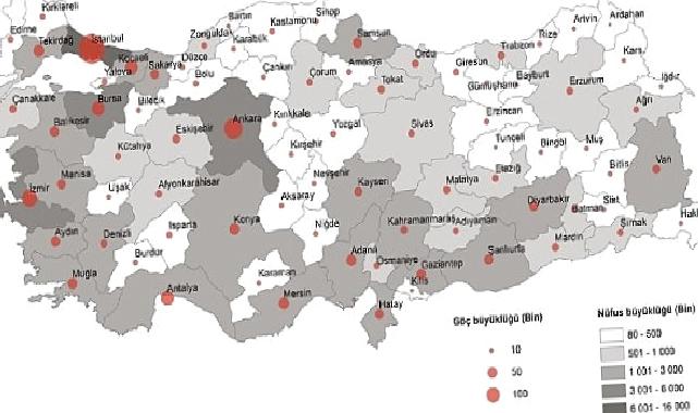 TÜİK: Türkiye’de 2022 yılında 2 milyon 791 bin 156 kişi iller arasında göç etti