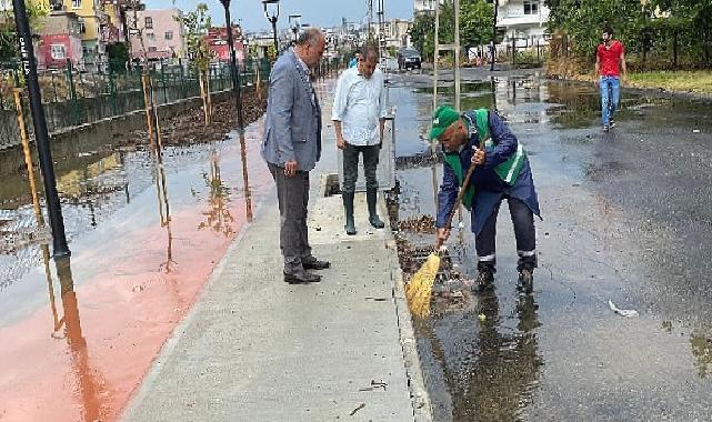 Canik’te Sağanak Yağışa Anında Müdahale 