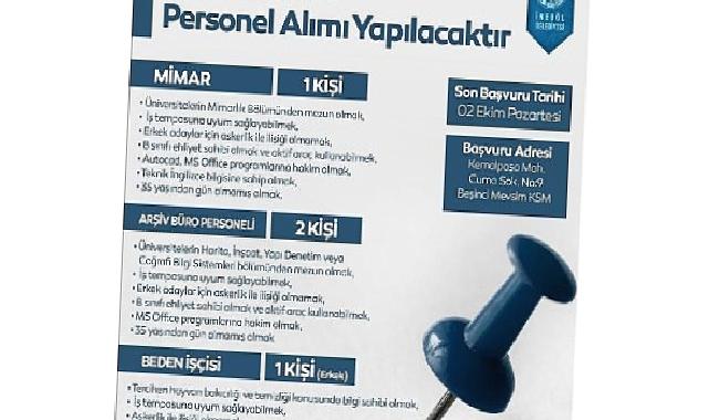 İnegöl Belediyesi Mimar, Büro Personeli Ve Beden İşçisi Alacak