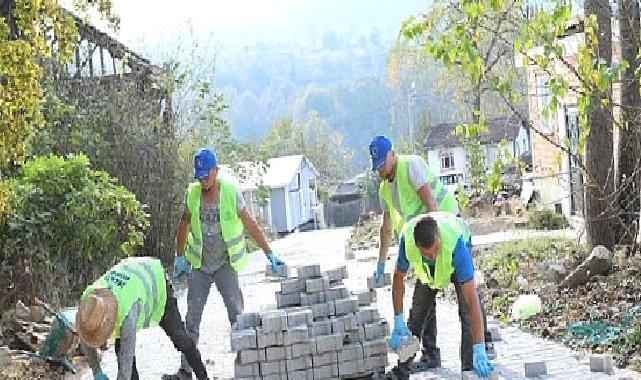 Hacıkara’da Sokaklar Parke Taşla Kaplanıyor