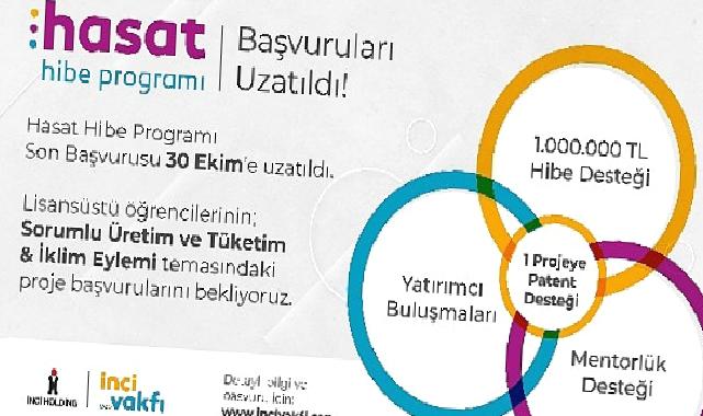 İnci Vakfı, Hasat Hibe Programı’nın  son başvuru tarihi 30 Ekim 2023’e uzatıldı