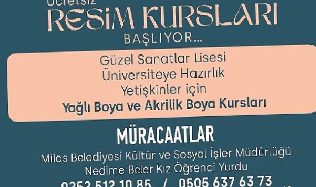 Resim Kursuna Kayıtlar Başladı