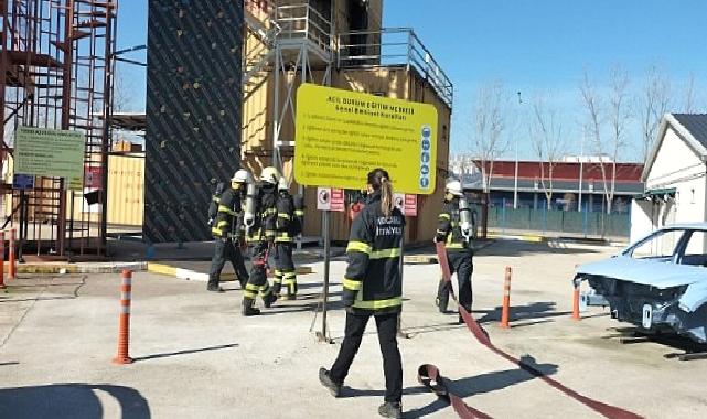 Büyükşehir İtfaiyesi’nden tersane personeline eğitim