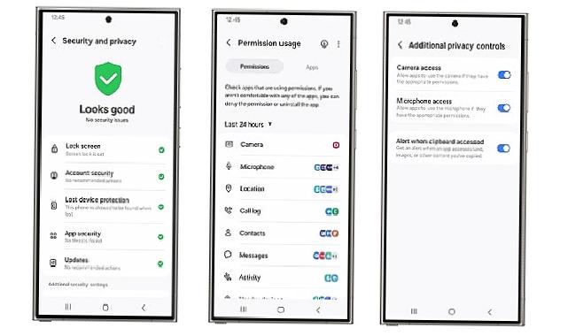 Samsung Galaxy’nin Güvenlik ve Gizlilik Panosu sayesinde kişisel verilerin kontrolü tamamen kullanıcının elinde