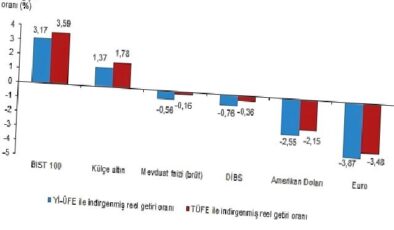 Tüik: Aylık en yüksek reel getiri BIST 100 endeksinde oldu