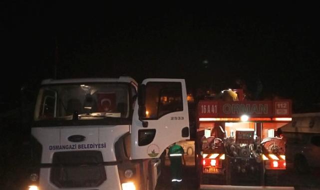 Osmangazi’den yangın söndürme çalışmalarına destek