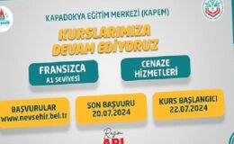 Nevşehir Belediyesi Kapadokya Eğitim Merkezi (KAPEM)’de açılacak olan Fransızca A1 ve Cenaze Hizmetleri kursları için kayıtlar başladı